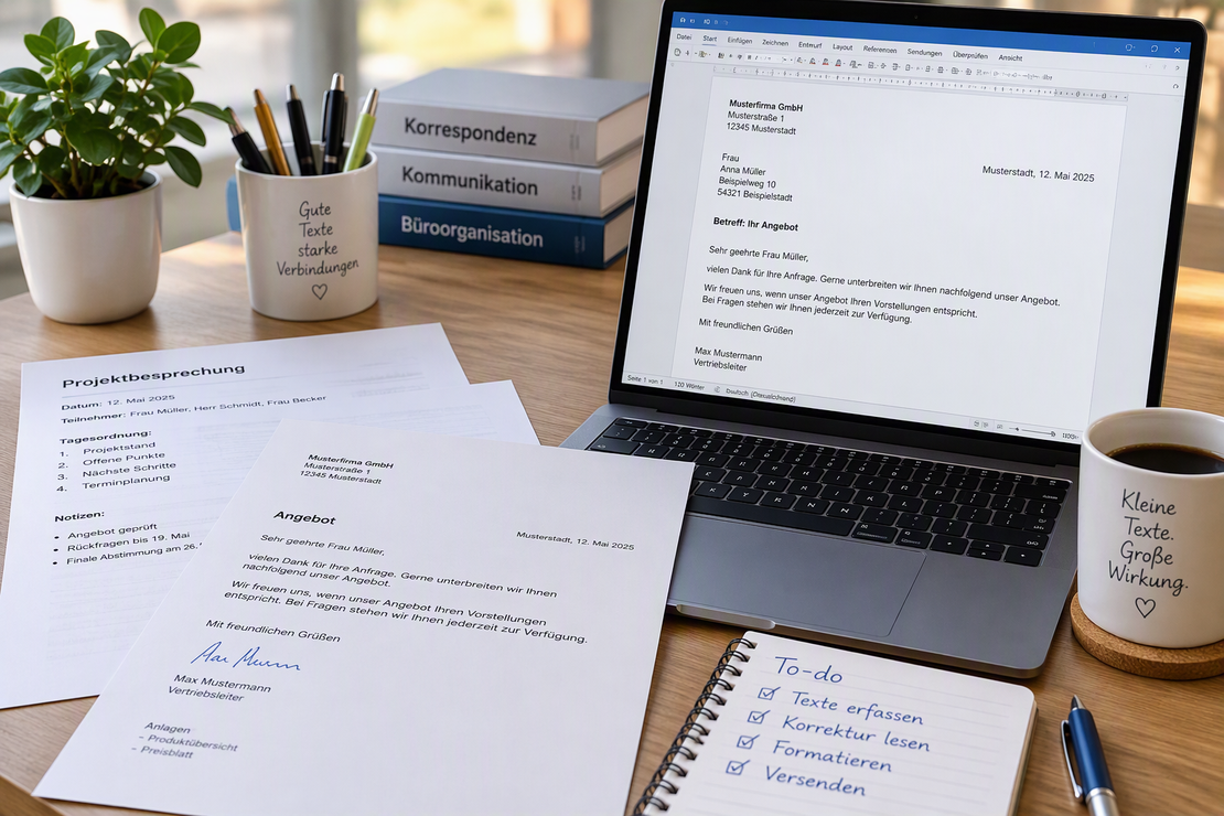 Papierunterlagen werden am PC erfasst